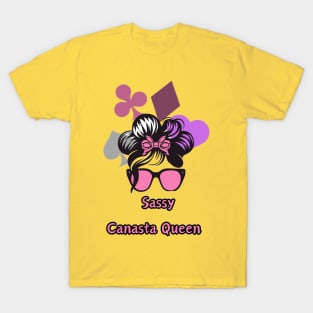 "Sassy Canasta Royalty: Groovy Queen"- Funny Canasta Lover T-Shirt